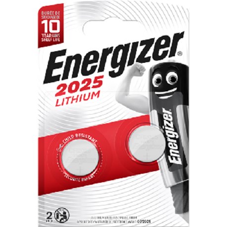 Baterie litowe Energizer CR2025 3 V 2 sztuki