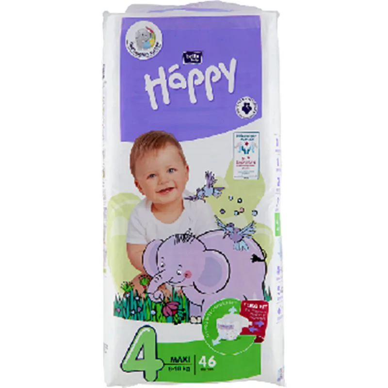 Bella Baby Happy Pieluszki jednorazowe 4 maxi 8-18 kg 46 sztuk