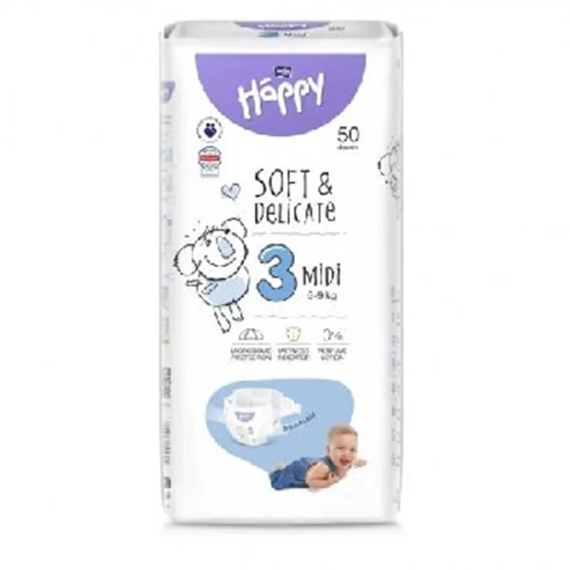 Bella Happy Pieluszki 3 Midi 5-9KG 50szt