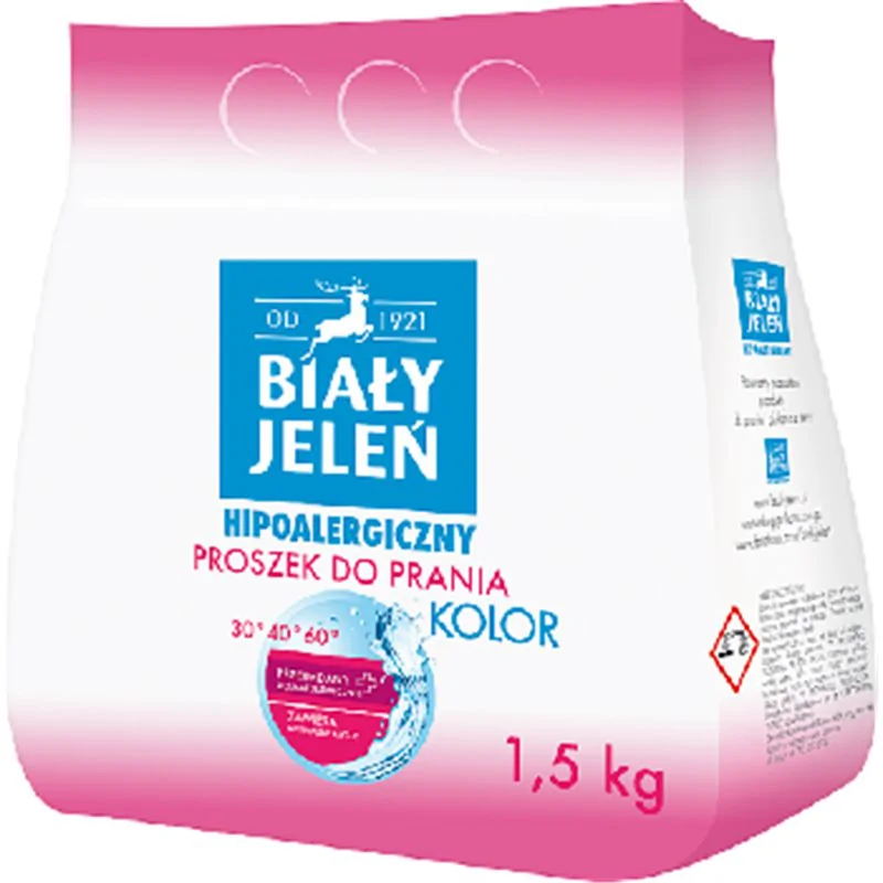 Biały Jeleń Hipoalergiczny proszek do prania kolor 1,5 kg (11 prań)