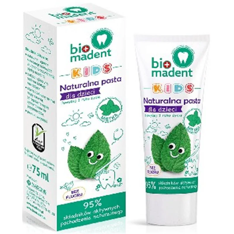 Bio Madent Kids naturalna pasta dla dzieci 75ml Miętka