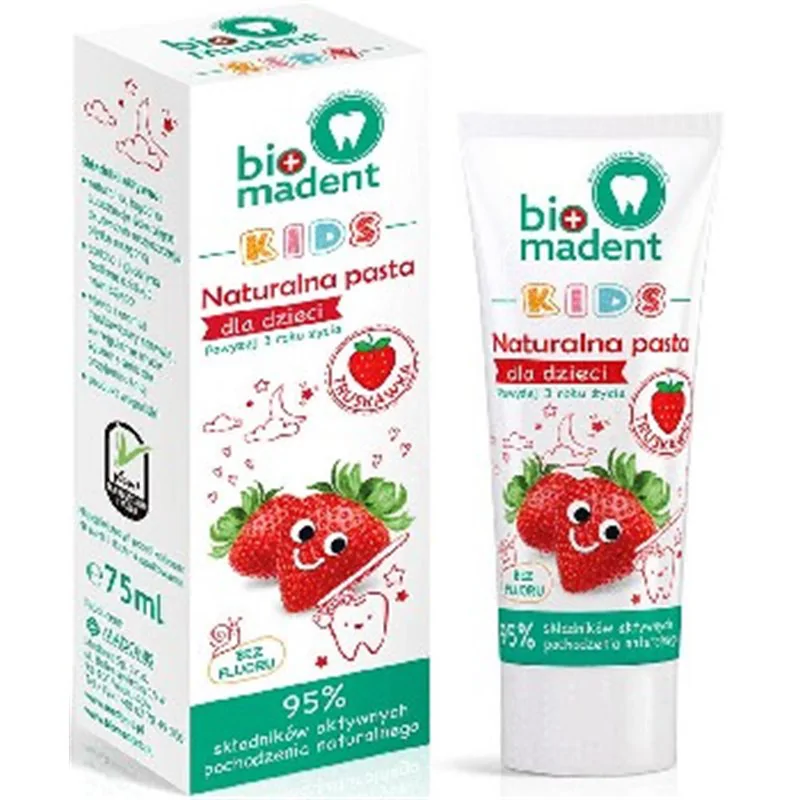 Bio Madent Kids naturalna pasta dla dzieci 75ml Truskawka