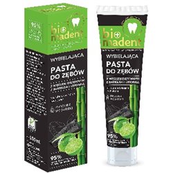 Bio Madent wybielająca pasta do zębów z węglem drzewnym z bambusa i limonką 100ml