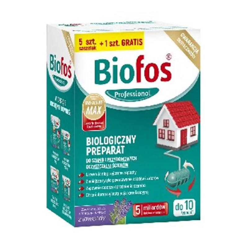 Biofos biologiczny proszek do szamb i przydomowych oczyszczalni 6x25g