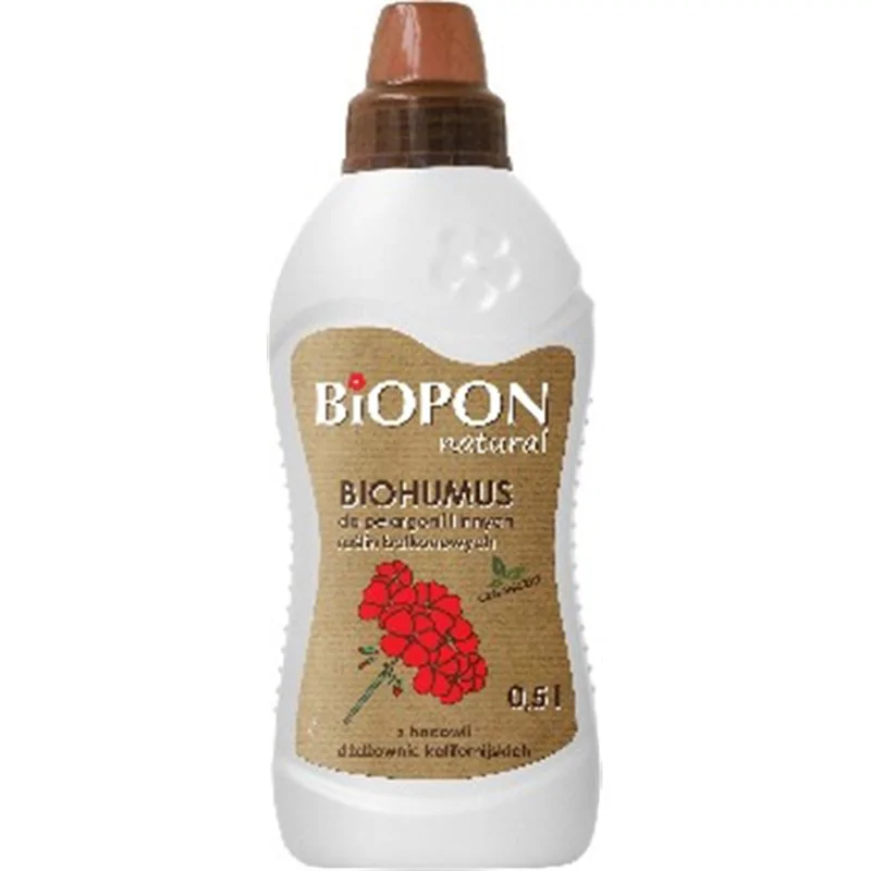 Biopon Biohumus do pelargonii i innych roślin balkonowych 1l + eliksir duo gratis