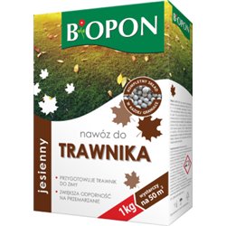 Biopon jesienny nawóz do trawnika granulat 1kg + eliksir do storczyków gratis