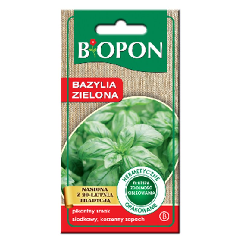 Biopon nasiona Bazylia Zielona 1g