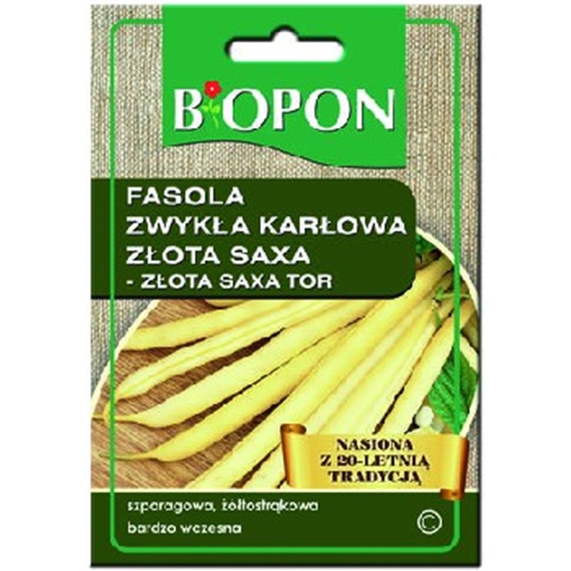 Biopon nasiona fasola zwykła karłowa Złota Saxa 25g