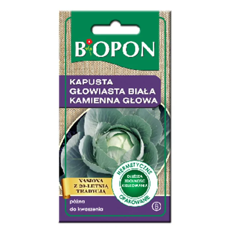 Biopon nasiona kapusta głowiasta biała kamienna głowa 2g