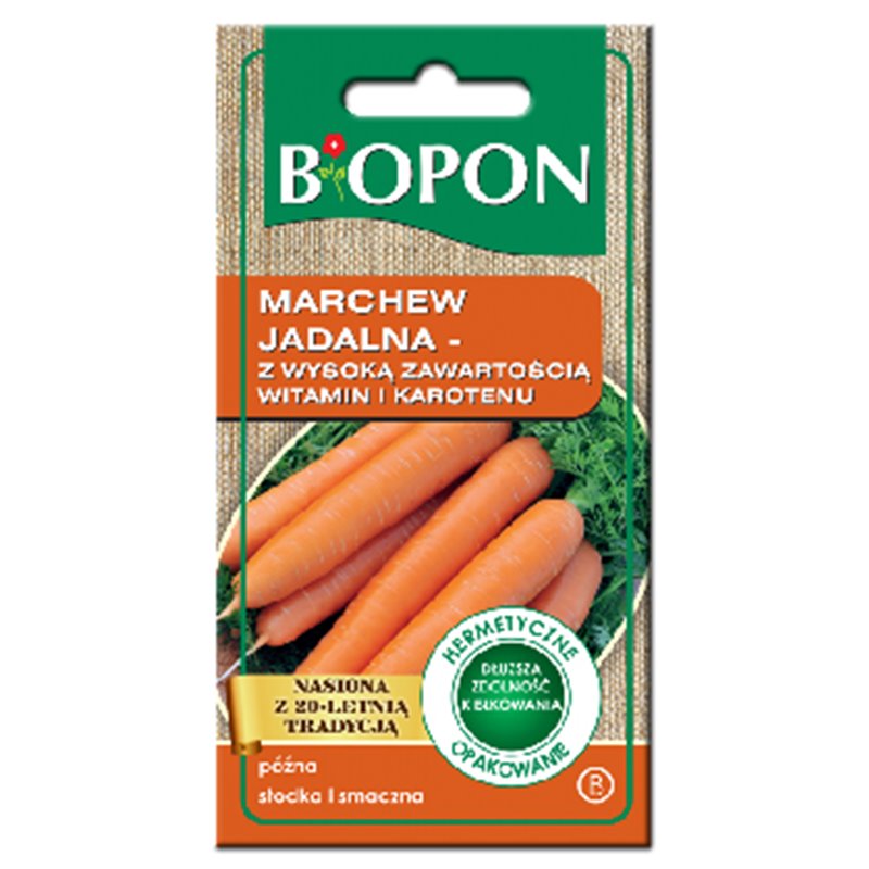 Biopon nasiona marchew jadalna z wysoką zawartością witamin i karotenu 4g