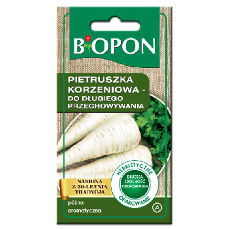 Biopon nasiona pietruszka korzeniowa do długiego przechowywania 3g