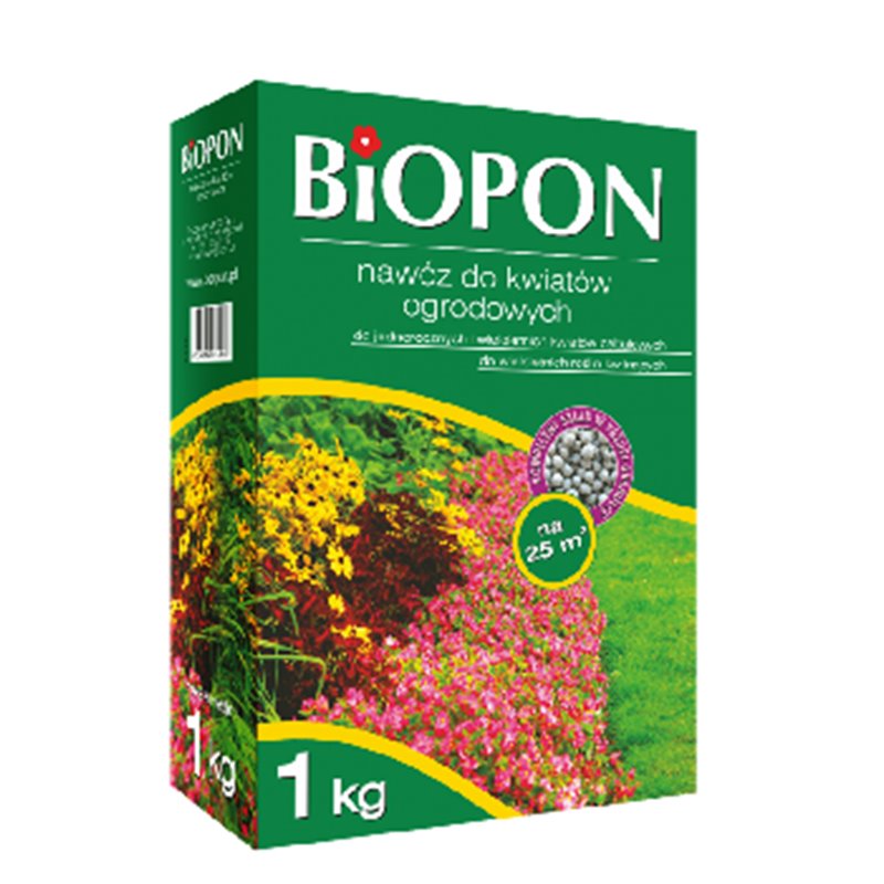 Biopon nawóz do kwiatów ogrodowych granulat 1kg