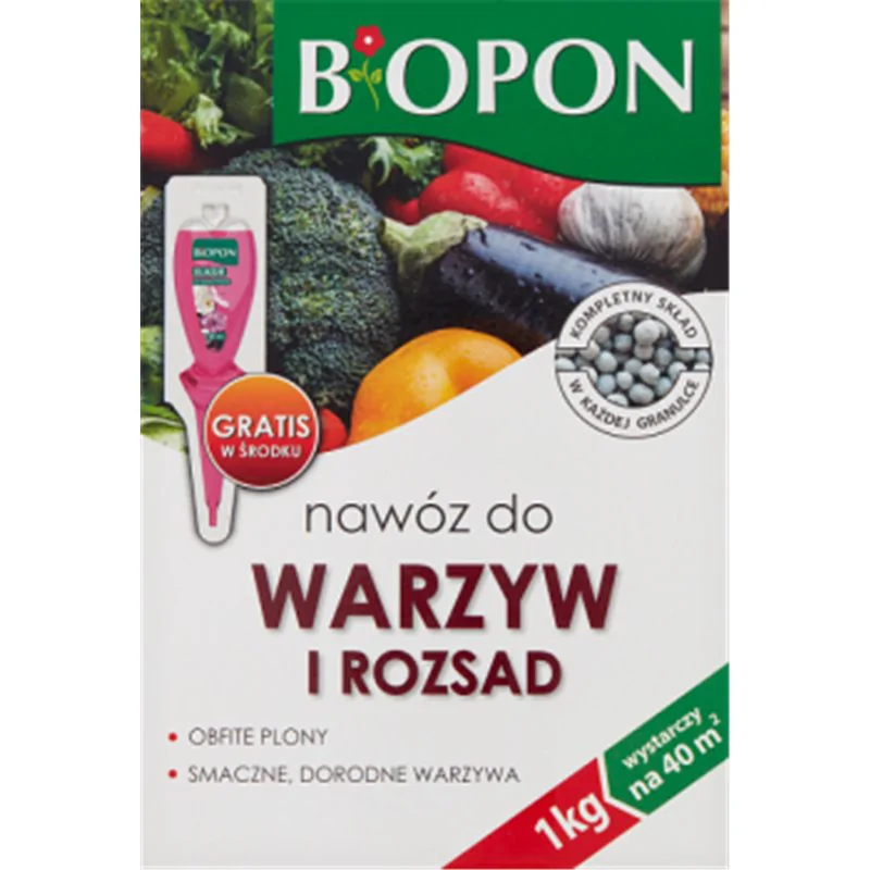 Biopon nawóz do pomidorów,ogórków i warzyw granulat 1kg