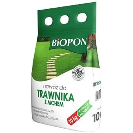 Biopon nawóz do trawnika z mchem granulat 10kg