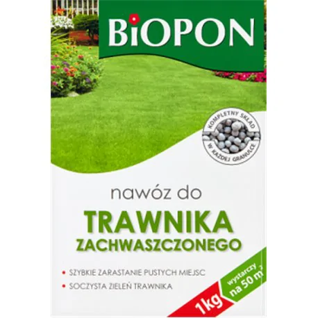 Biopon nawóz do trawnika zachwaszczonego granulat 1kg