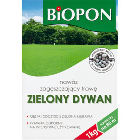 Biopon nawóz do trawnika zielony dywan granulat 1kg