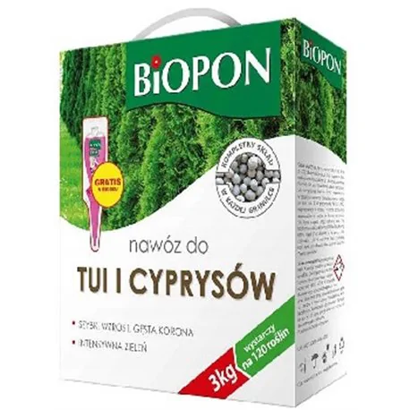 Biopon nawóz do tui i cyprysów granulat 3kg