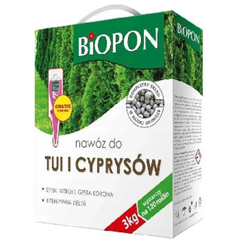 Biopon nawóz do tui i cyprysów granulat 3kg