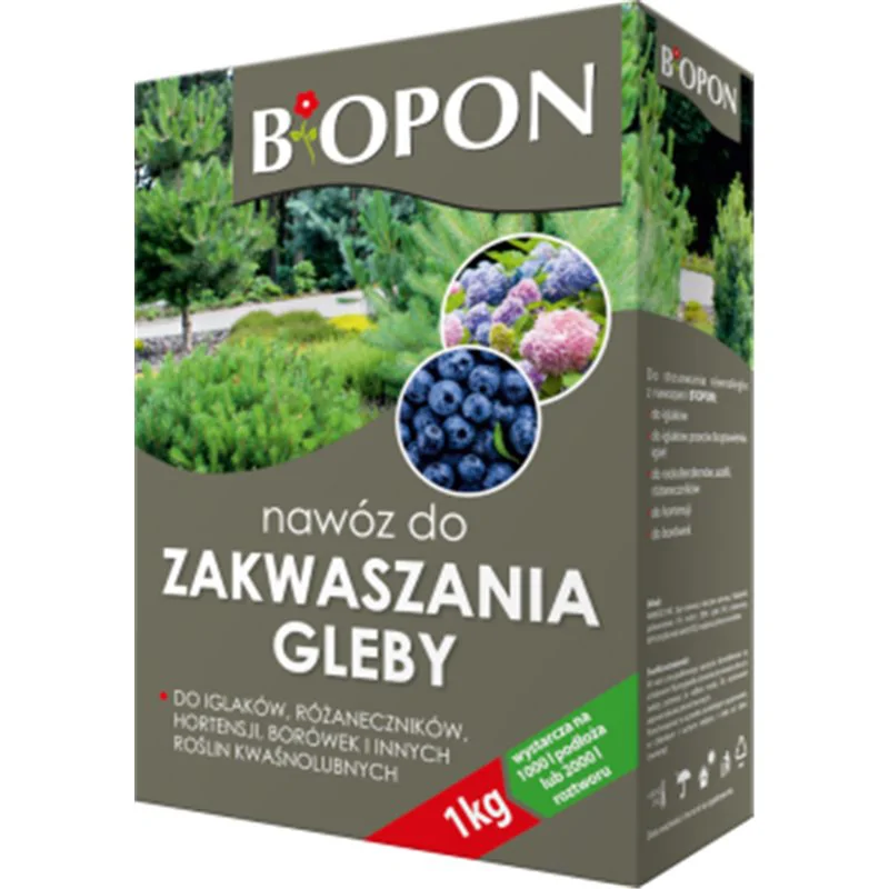 Biopon nawóz do zakwaszania gleby granulat 1kg