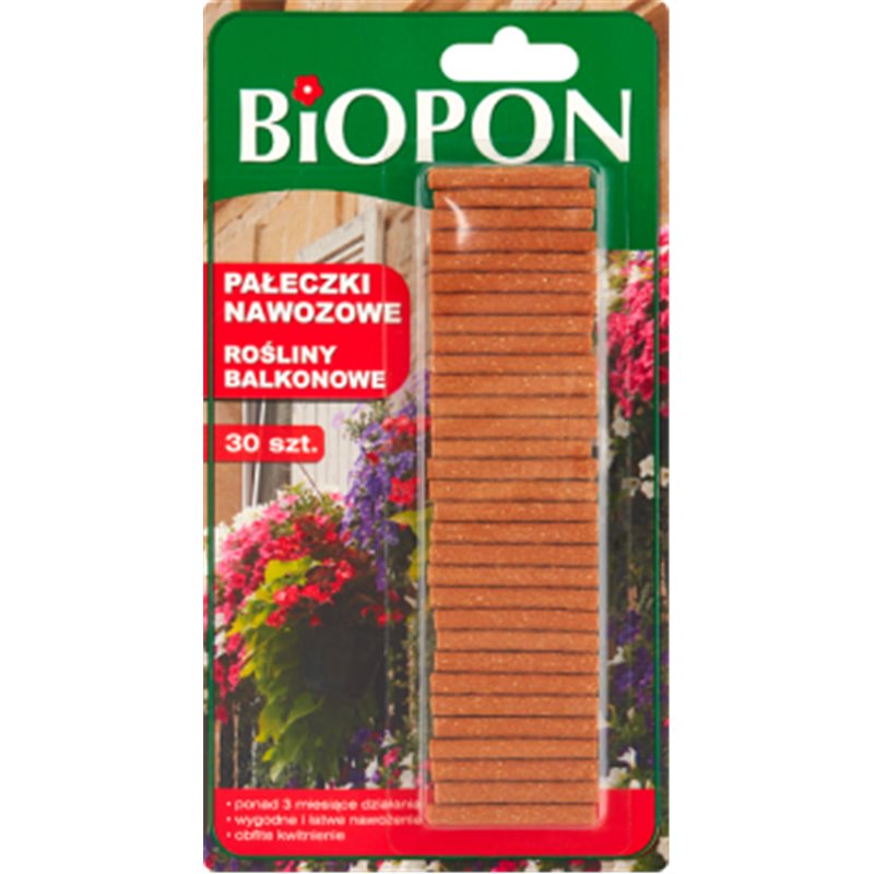 Biopon pałeczki nawozowe do roślin balkonowych 30szt