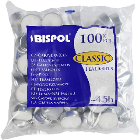 Bispol Classic podgrzewacze tealight 100 szt P15-100