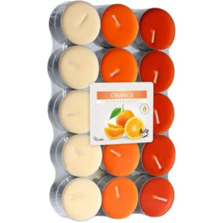 Bispol podgrzewacz tealight zapachowy 30 sztuk p15-30-63 Pomarańcza