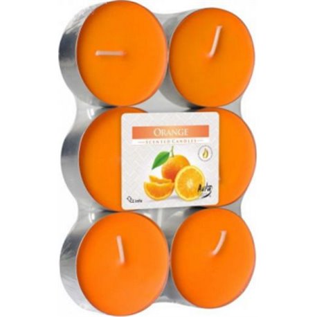 Bispol podgrzewacz tealight zapachowy maxi 6 sztuk p35-63 Pomarańcza