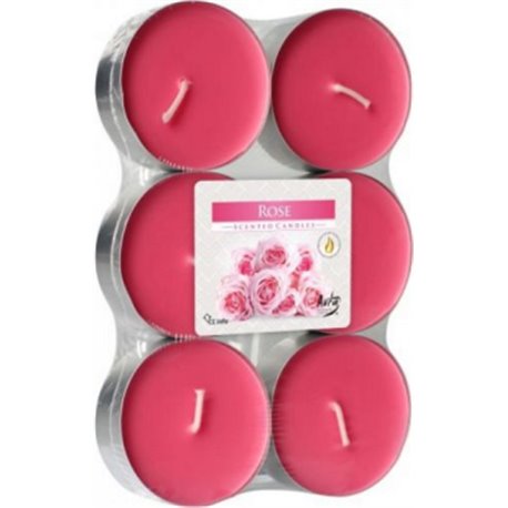 Bispol podgrzewacz tealight zapachowy maxi 6 sztuk p35-78 Róża