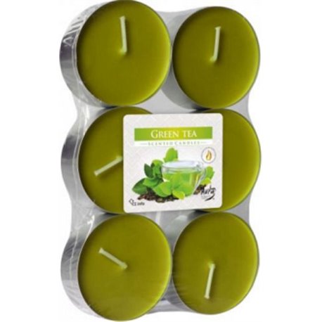Bispol podgrzewacz tealight zapachowy maxi 6 sztuk p35-83 Zielona Herbata