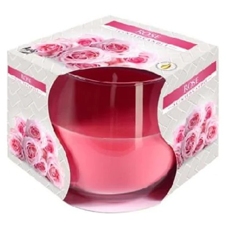 Bispol świeca zapachowa w szkle sn71-78 trójkolorowa Róża