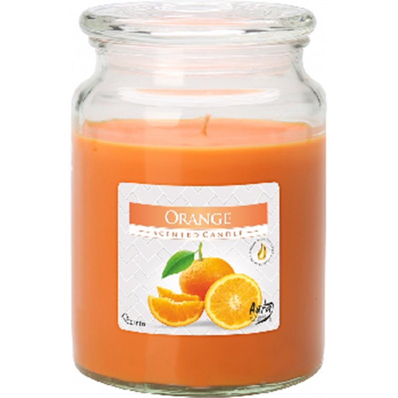 Bispol świeca zapachowa w szkle z wieczkiem duży słoik Pomarańcza SND99-63