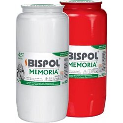 Bispol wkład do znicza olejowy W-07 biały 16 sztuk (zgrzewka)