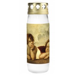 Bispol znicz szklany WG4D-01 Aniołki 72 h 24 sztuki