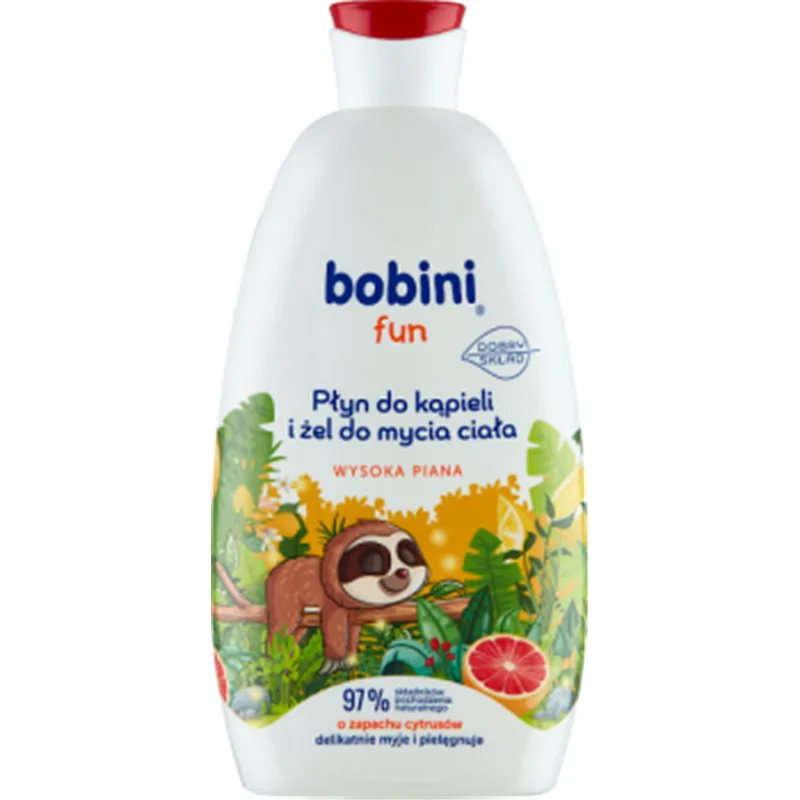 Bobini Fun Płyn do kąpieli i żel do mycia ciała o zapachu cytrusów 500 ml