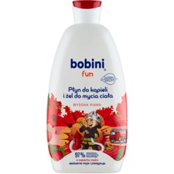 Bobini Fun Płyn do kąpieli i żel do mycia ciała o zapachu truskawek 500 ml