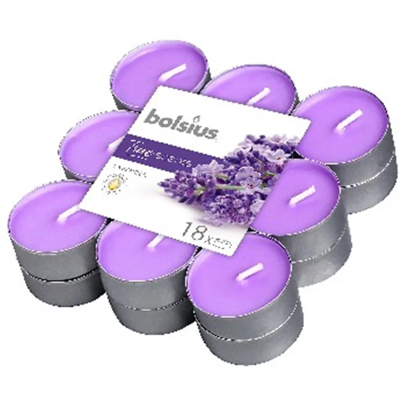 Bolsius podgrzewacze zapachowe 4h 18szt. True Scents Lawenda