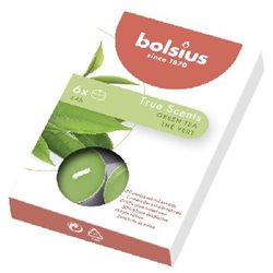 Bolsius podgrzewacze zapachowe 4h 6szt True Scents Zielona Herbata