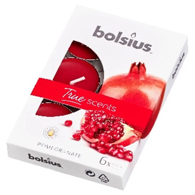 Bolsius podgrzewacze zapachowe 4h 6szt. True Scents Granat