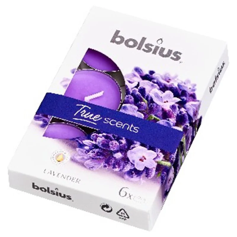 Bolsius podgrzewacze zapachowe 4h 6szt. True Scents Lawenda