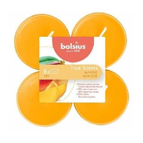 Bolsius podgrzewacze zapachowe maxi 8h 8szt. True Scents Mango