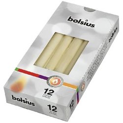Bolsius świeca szpica 245/24 kremowa 12szt