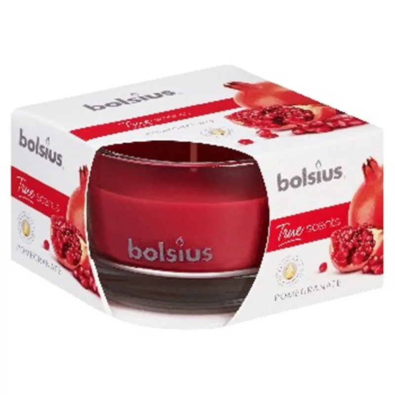 Bolsius Świeca zapachowa w szkle 50/80 True Scents Granat