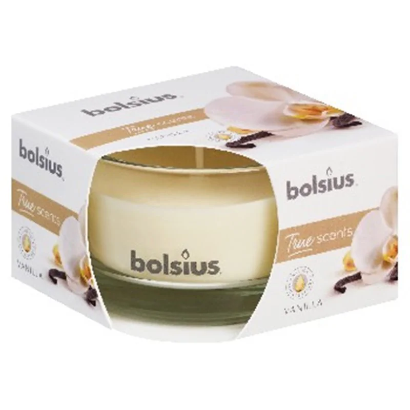 Bolsius Świeca zapachowa w szkle 50/80 True Scents Wanilia