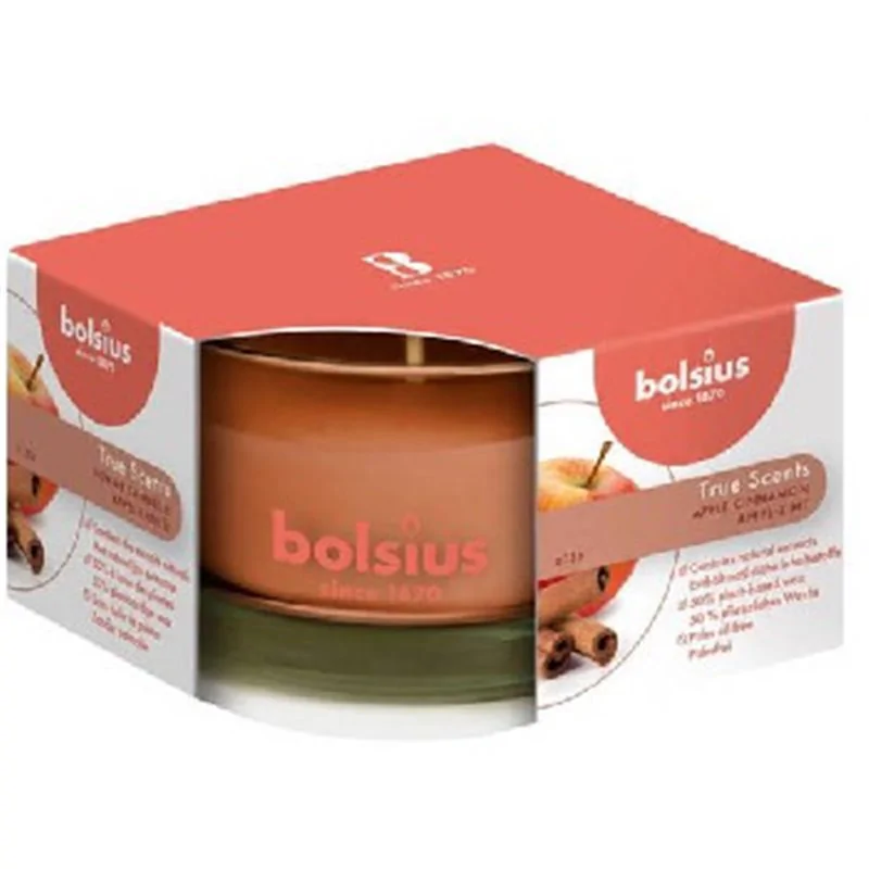 Bolsius Świeca zapachowa w szkle 50/80 True Scents Zielona Herbata