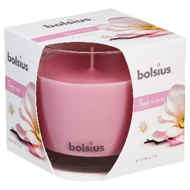 Bolsius Świeca zapachowa w szkle 95/95 True Scents Magnolia