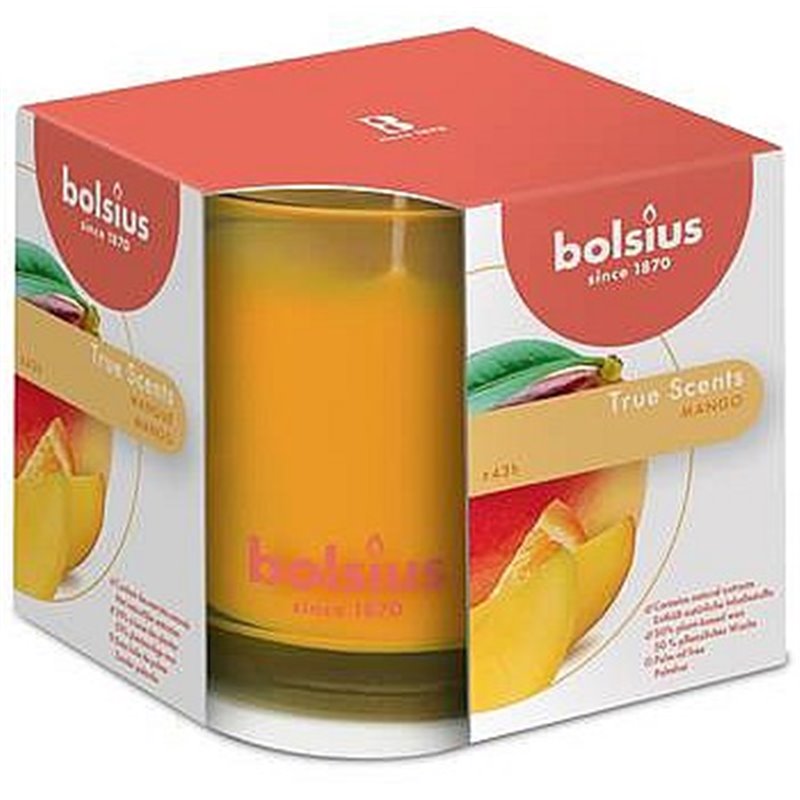 Bolsius świeca zapachowa w szkle 95/95 True Scents Mango