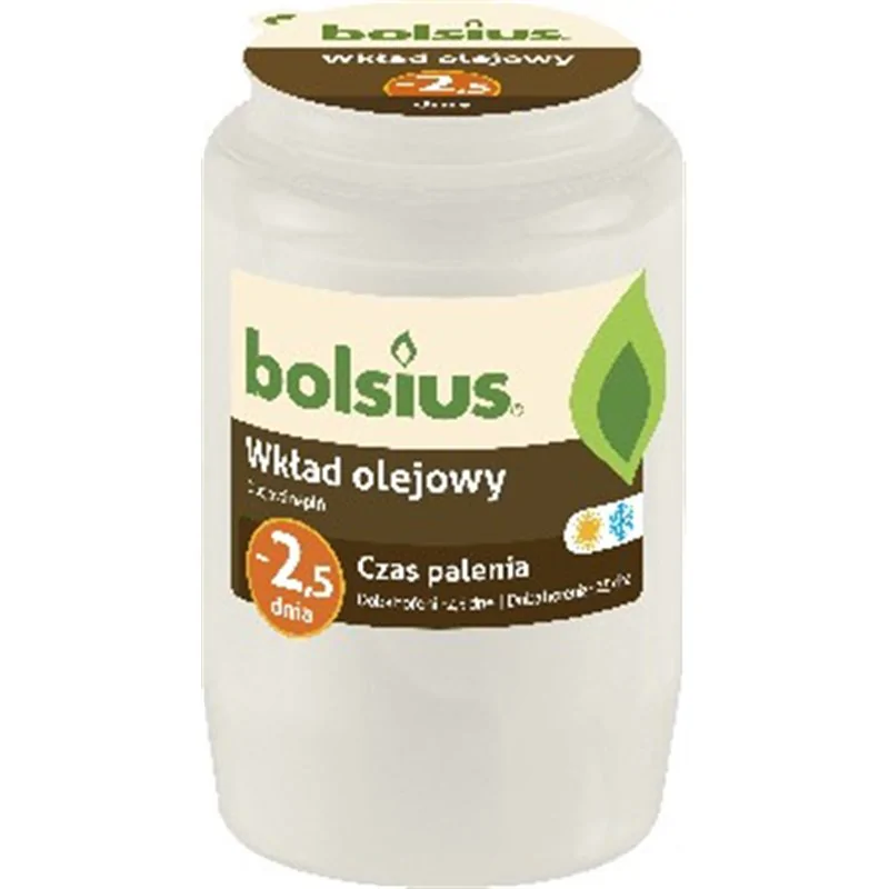 Bolsius wkład olejowy w3 2,5dnia 20szt biały