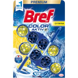 Bref WC Color Aktiv+ Zawieszka do muszli WC cytryna 2 x 50 g
