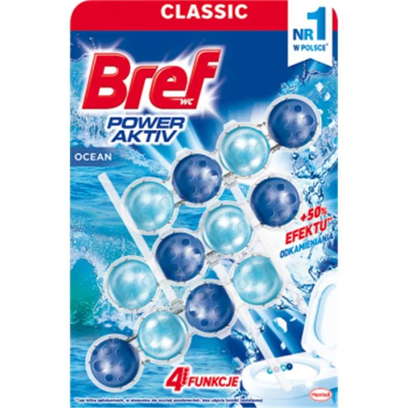 Bref WC Power Aktiv Zawieszka do muszli WC morska bryza 3 x 50 g