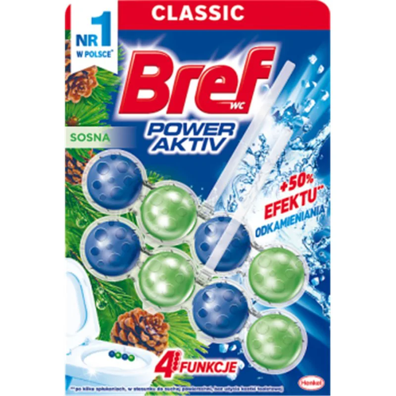 Bref WC Power Aktiv Zawieszka do muszli WC Sosnowy Las 2 x 50 g